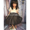 Girl Grey Cotton Silk Dress